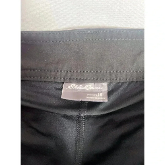 Eddie Bauer Travex Skort Skirt Solid Black Size 10 - Picture 5 of 6